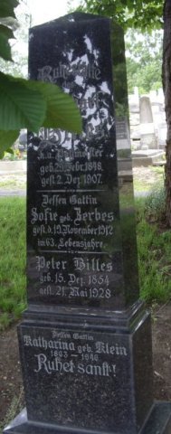 Billes Michael 1848-1907 Zerbes Sofia 1850-1912 Grabstein